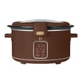 thumbnail image 1 of Beautiful 4 QT Digital Slow Cooker with Hinged Locking Lid, Chocolate by Drew Barrymore, 1 of 10
