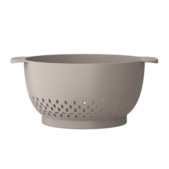 Beautiful 4.75 Qt Plastic Colander, Porcini Taupe by Drew Barrymore