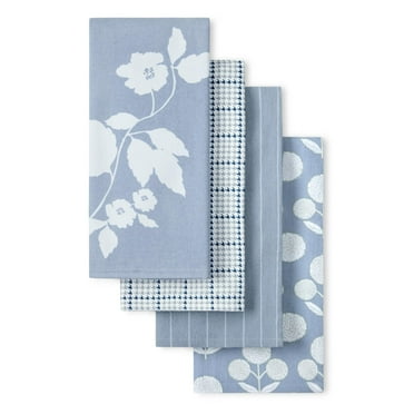Beautiful Home by Drew Barrymore 4-Piece Kitchen Towel Set, Cornflower Blue