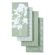 Beautiful Home by Drew Barrymore 4-Piece Kitchen Towel Set, Sage Green, 16"W x 26"L