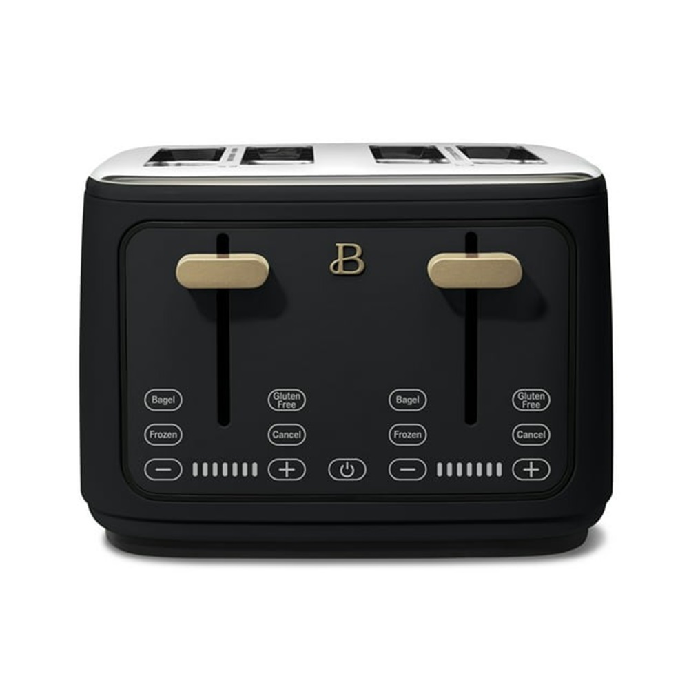 BLACK+DECKER 4Slice Toaster with ExtraWide Slots, Black/Silver