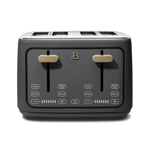 Beautiful 4-Slice Toaster with Touch-Activated Display, Oyster Gray by Drew Barrymore