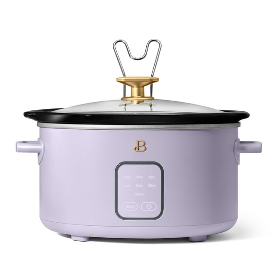 Beautiful 4Qt Slow Cooker with Touch-Activated Display, Lavender by Drew Barrymore