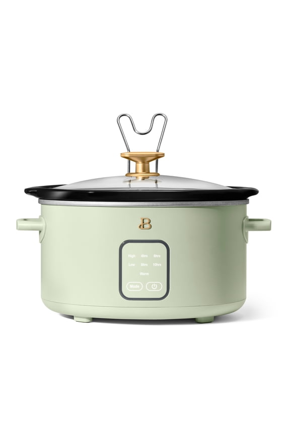 4Qt Slow Cooker with Touch-Activated Display, Sage Green by Drew Barrymore