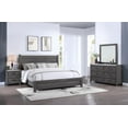 thumbnail image 1 of Beautiful 4pc King Size Dark Gray Finish Panel Bed Set Storage Wooden Master Bedroom Furniture, 1 of 5