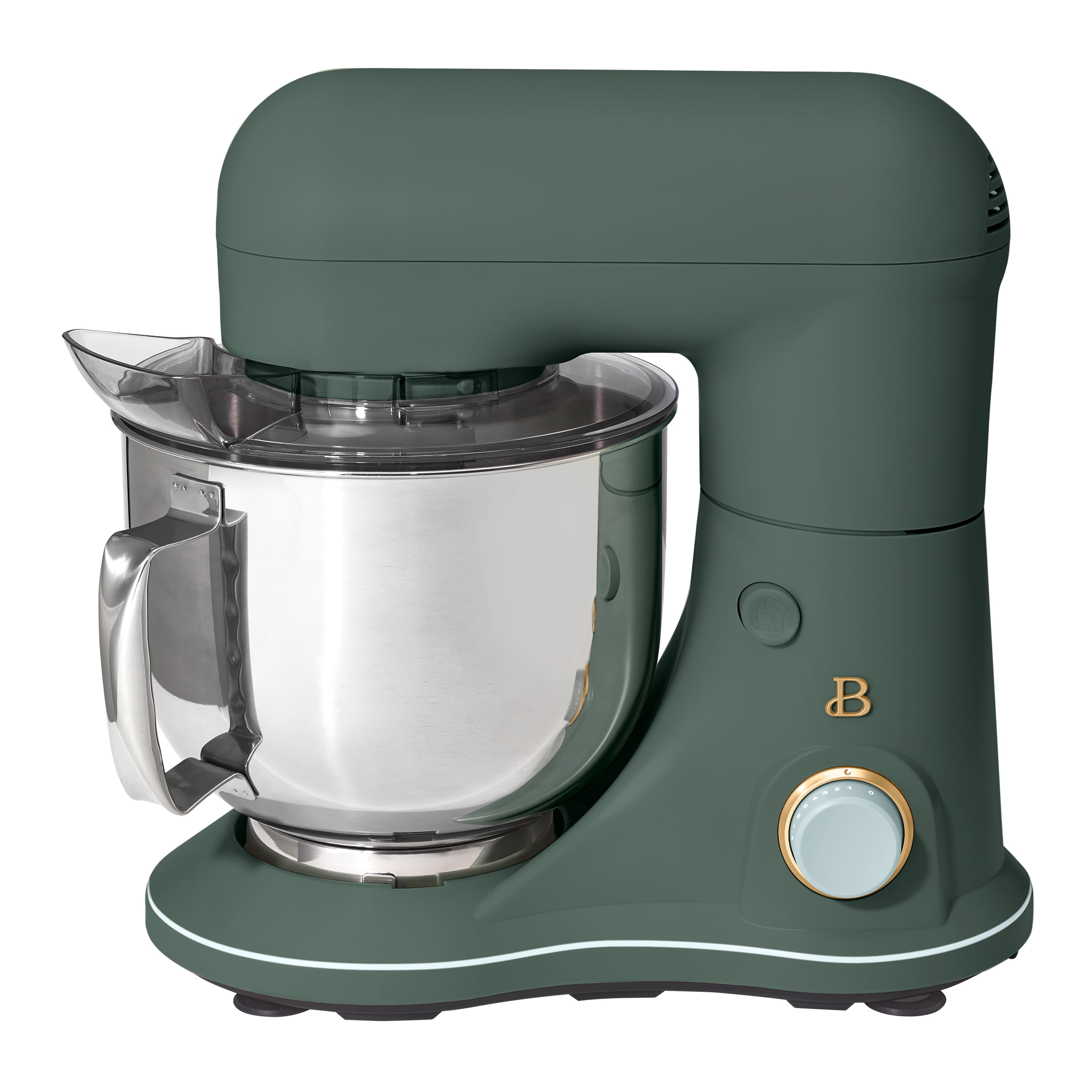 Beautiful 5.3 Qt Tilt-Head Stand Mixer with Flat Beater, Dough Hook & Balloon Whisk, Thyme Green and Hydrangea by Drew Barrymore