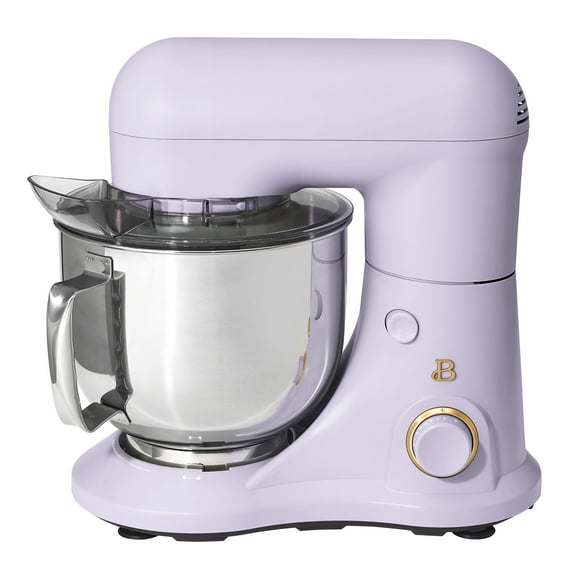 Beautiful 5.3 Qt Stand Mixer, Lavender with Flat Beater, Dough Hook, Balloon Whisk