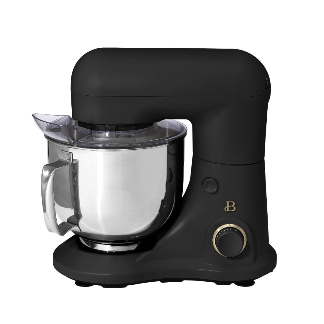 Hamilton Beach 4 qt. 7-speed Black Stand Mixer with Dough Hook, Whisk and  Flat Beater Attachments 63390 - The Home Depot