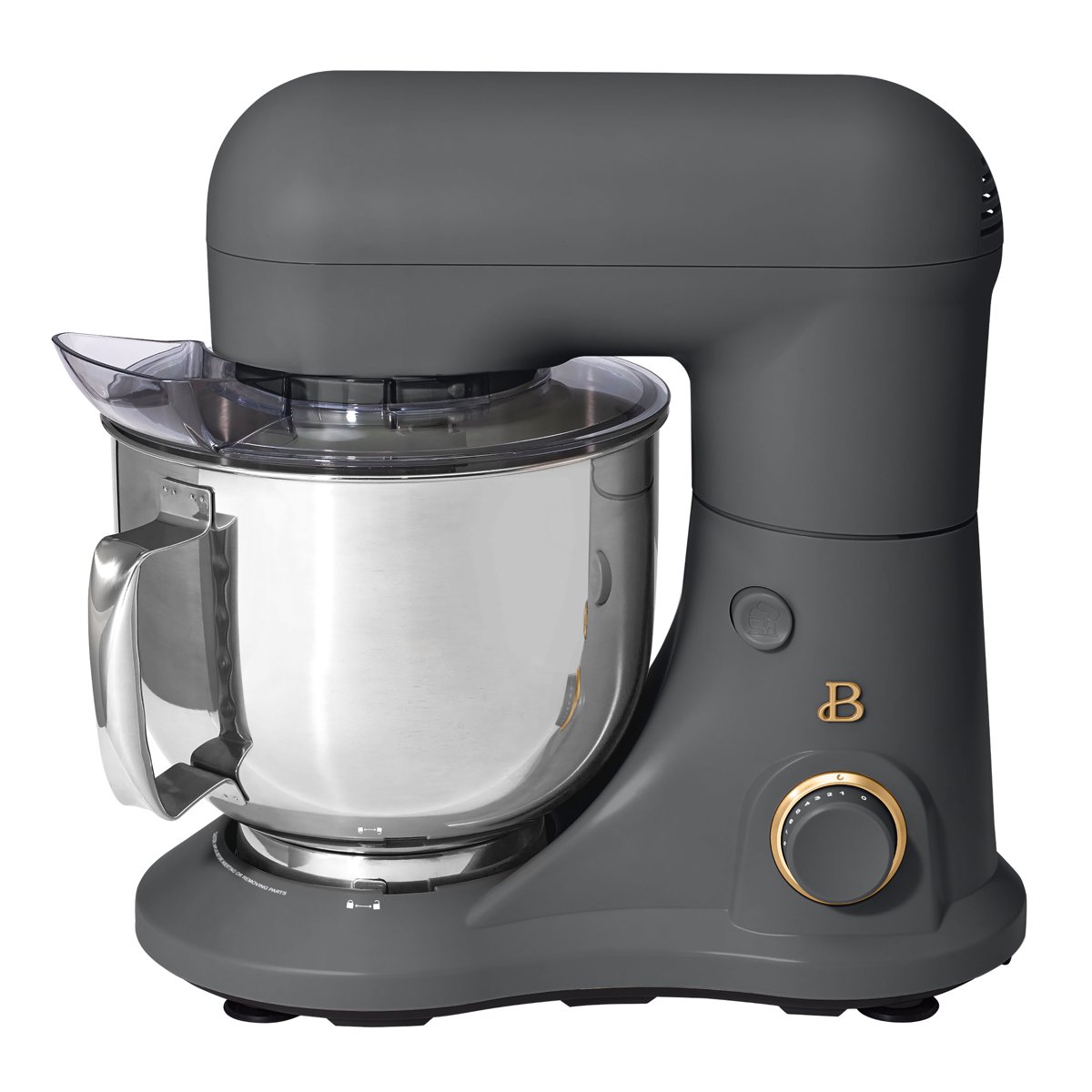 Beautiful 5.3 Qt Stand Mixer, Oyster Gray with Flat Beater, Dough Hook, Balloon Whisk