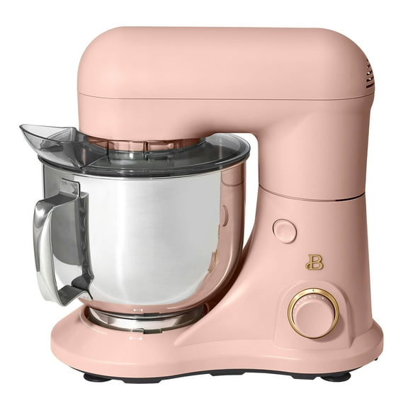 Beautiful 5.3 Qt Stand Mixer, Rose with Flat Beater, Dough Hook, Balloon Whisk