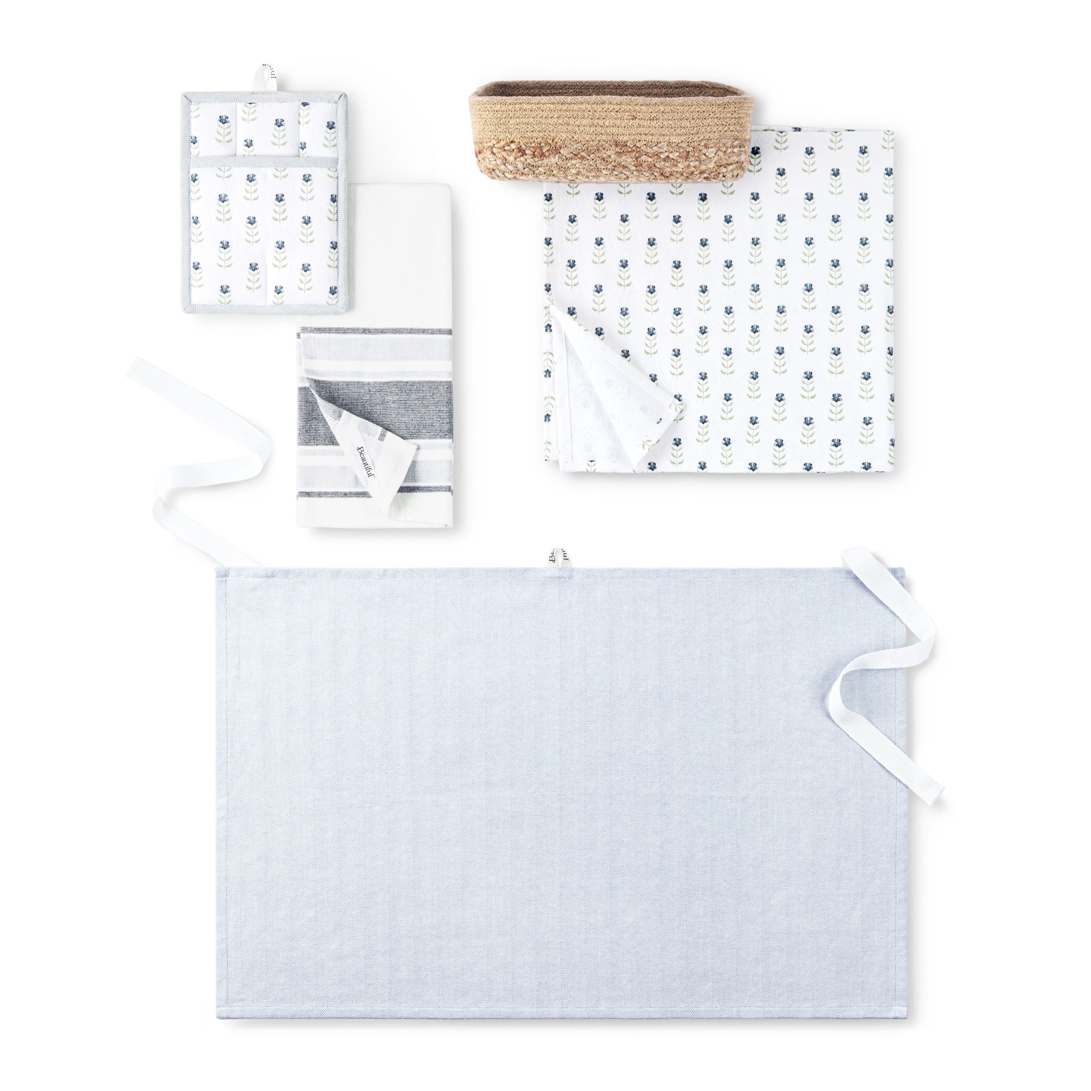 Beautiful 5Piece Kitchen Linen Set by Drew Barrymore