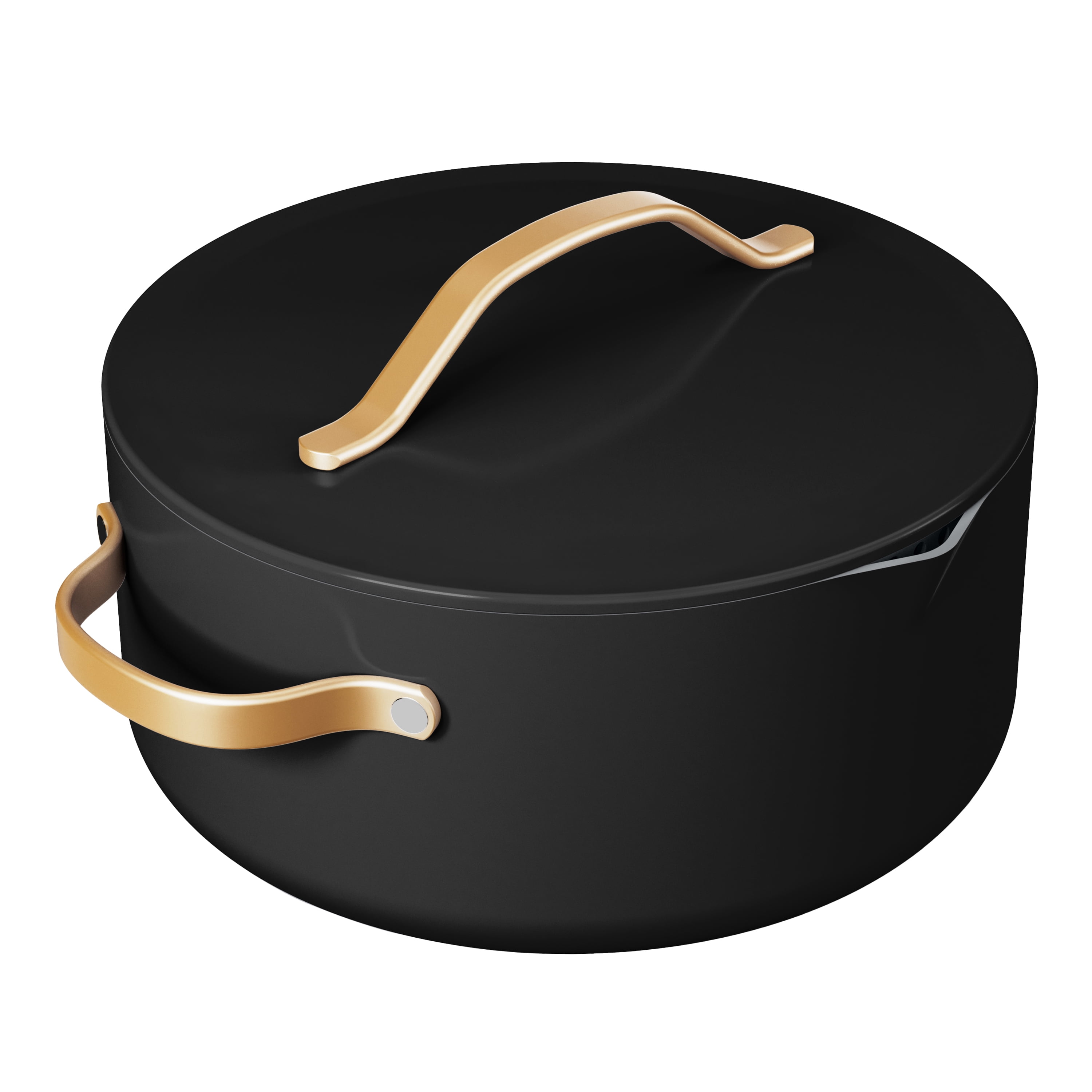 【新品未使用】Auto Cooking Pot(ナチュラルブラック) Beautiful 5 Quart Ceramic Non-Stick Dutch Oven with Strainer Lid