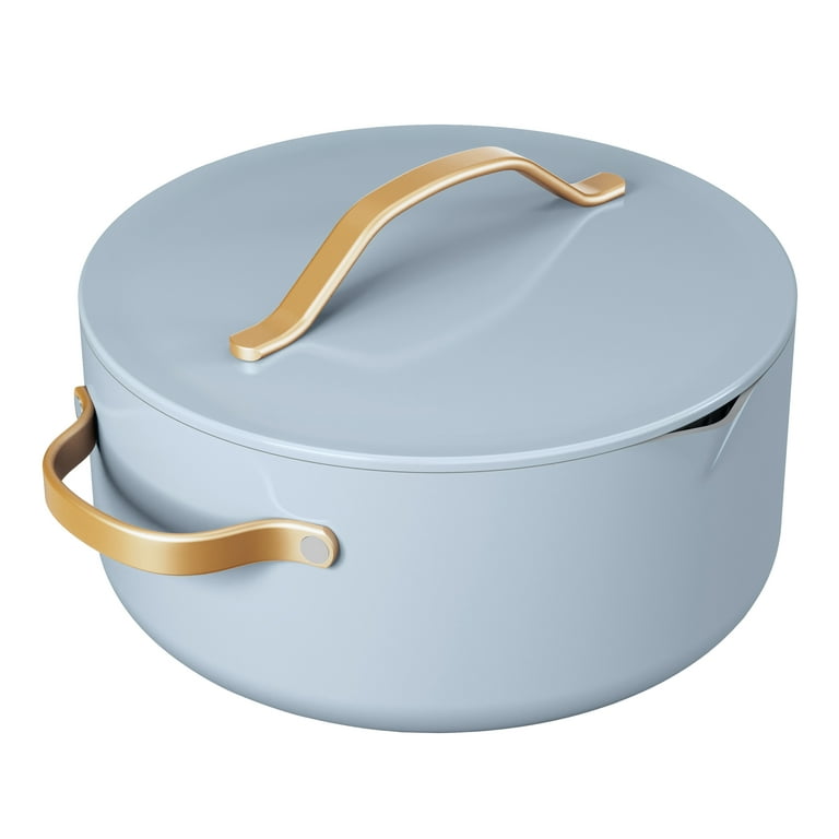 Beautiful 5 Quart Dutch Oven with Strainer Lid and EverGood