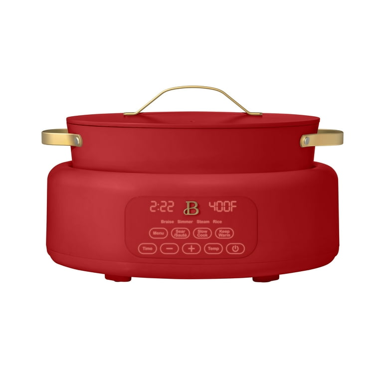 Beautiful 10-in-1 Qt Electric Multi-Cooker, Tomato Red by Drew