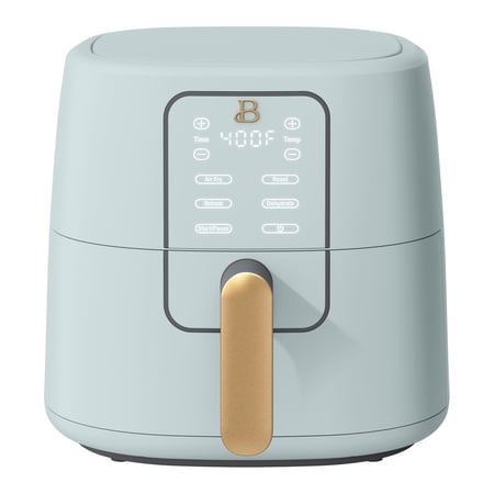 beautiful 6 qt air fryer with turbocrisp technology, evergood™ ceramic nonstick coating, hydrangea by drew barrymore