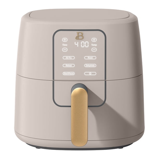 Beautiful 6 Qt Air Fryer with TurboCrisp Technology, EverGood Ceramic Nonstick Coating, Porcini Taupe by Drew Barrymore