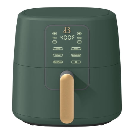 Beautiful 6 Qt Air Fryer with TurboCrisp Technology, EverGood Ceramic Nonstick Coating, Thyme Green by Drew Barrymore