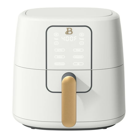 Beautiful 6qt Air Fryer with TurboCrisp Technology, EverGood Ceramic Nonstick Coating, White Icing by Drew Barrymore