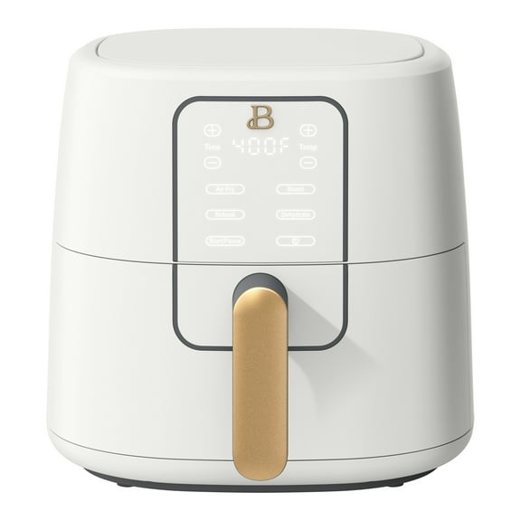 Beautiful 6qt Air Fryer with TurboCrisp Technology, EverGood Ceramic Nonstick Coating, White Icing by Drew Barrymore