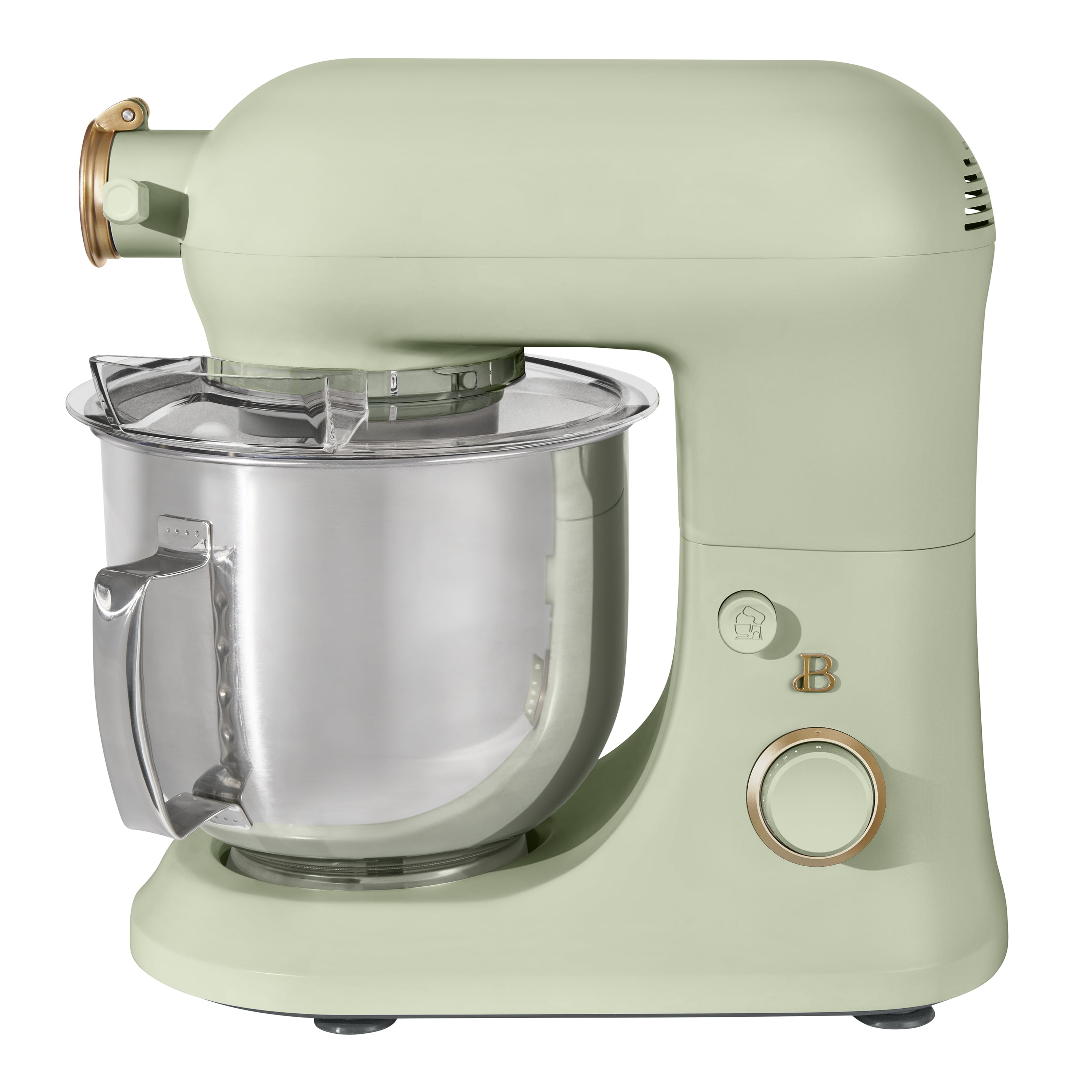Beautiful 6 Qt Tilt-Head Stand Mixer with Dough Hook, Flat Beater, Balloon Whisk, Pastry Beater & Slicer/Shredder Set, Sage Green by Drew Barrymore