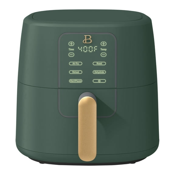 Beautiful 6 Qt Air Fryer with TurboCrisp Technology, EverGood Ceramic Nonstick Coating, Thyme Green by Drew Barrymore