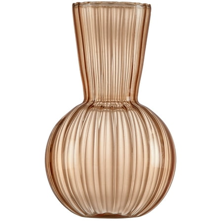 Beautiful Fall Leaf Bubble Glass Vase by Drew Barrymore, 6.5", Yellow