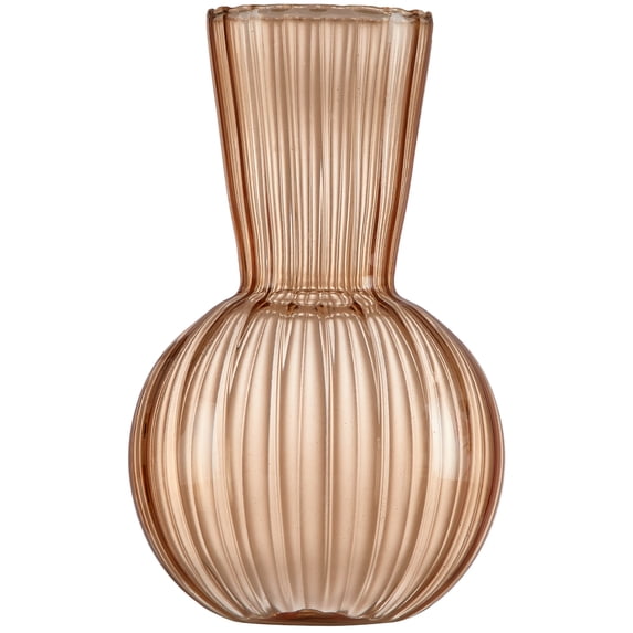 Beautiful Fall Leaf Bubble Glass Vase by Drew Barrymore, 6.5", Yellow