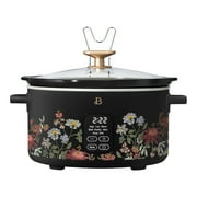 Beautiful 6 Qt Programmable Slow Cooker, Wildflower Black Sesame by Drew Barrymore