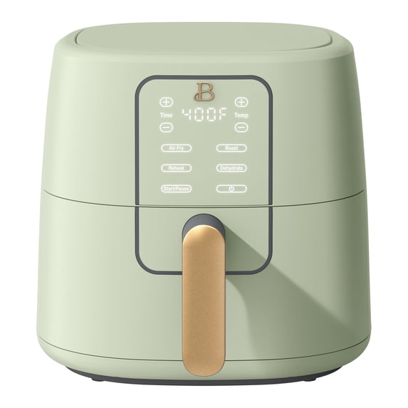 Beautiful 6 Qt Air Fryer with TurboCrisp Technology, EverGood Ceramic Nonstick Coating, Sage Green by Drew Barrymore