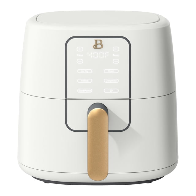 Beautiful 6 Qt Air Fryer with TurboCrisp Technology, EverGood Ceramic Nonstick Coating, White Icing by Drew Barrymore