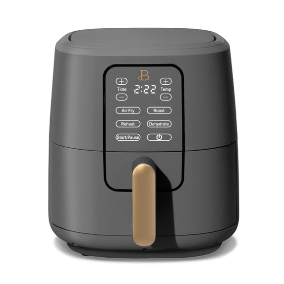 Beautiful 6 Quart Touchscreen Air Fryer, Oyster Gray by Drew Barrymore