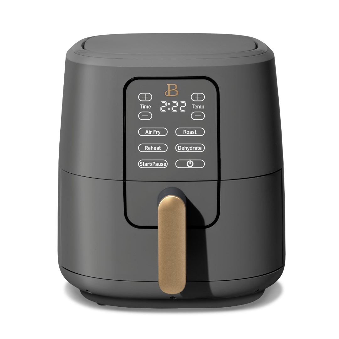 Beautiful 6 Qt Air Fryer with TurboCrisp Technology and Touch-Activated Display, Oyster Grey by Drew Barrymore - image 1 of 8