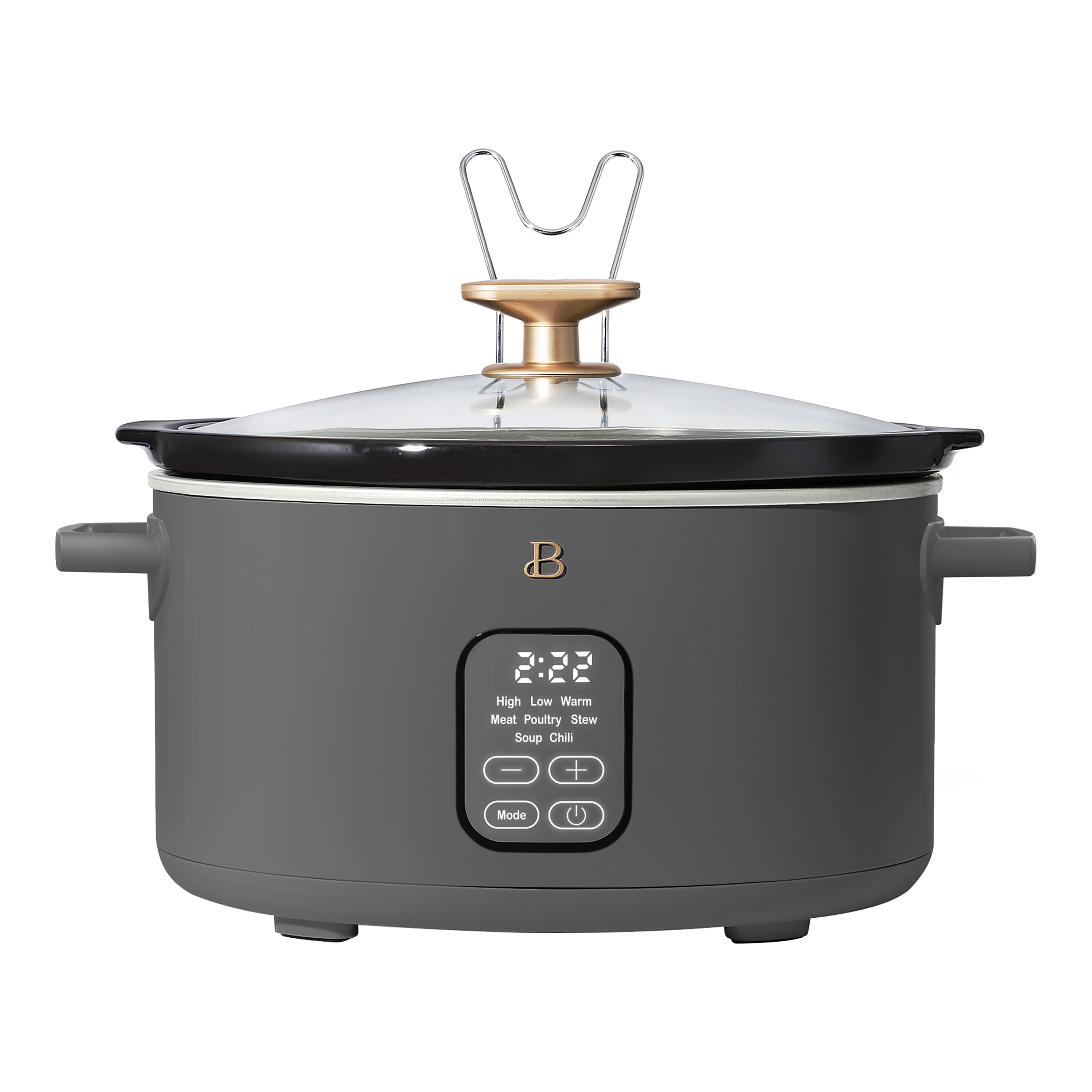 Beautiful 6 Qt Programmable Slow Cooker, Oyster Grey by Drew Barrymore ...