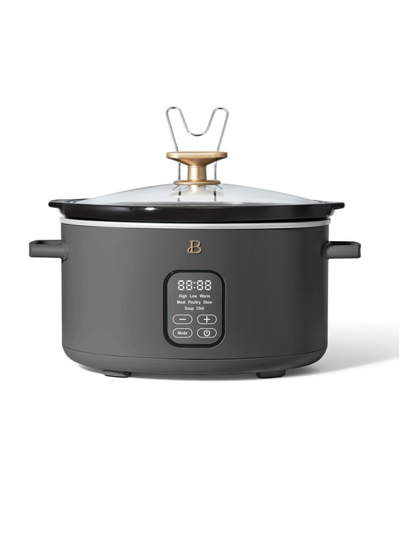 Beautiful 6 Qt Programmable Slow Cooker, Oyster Grey by Drew Barrymore