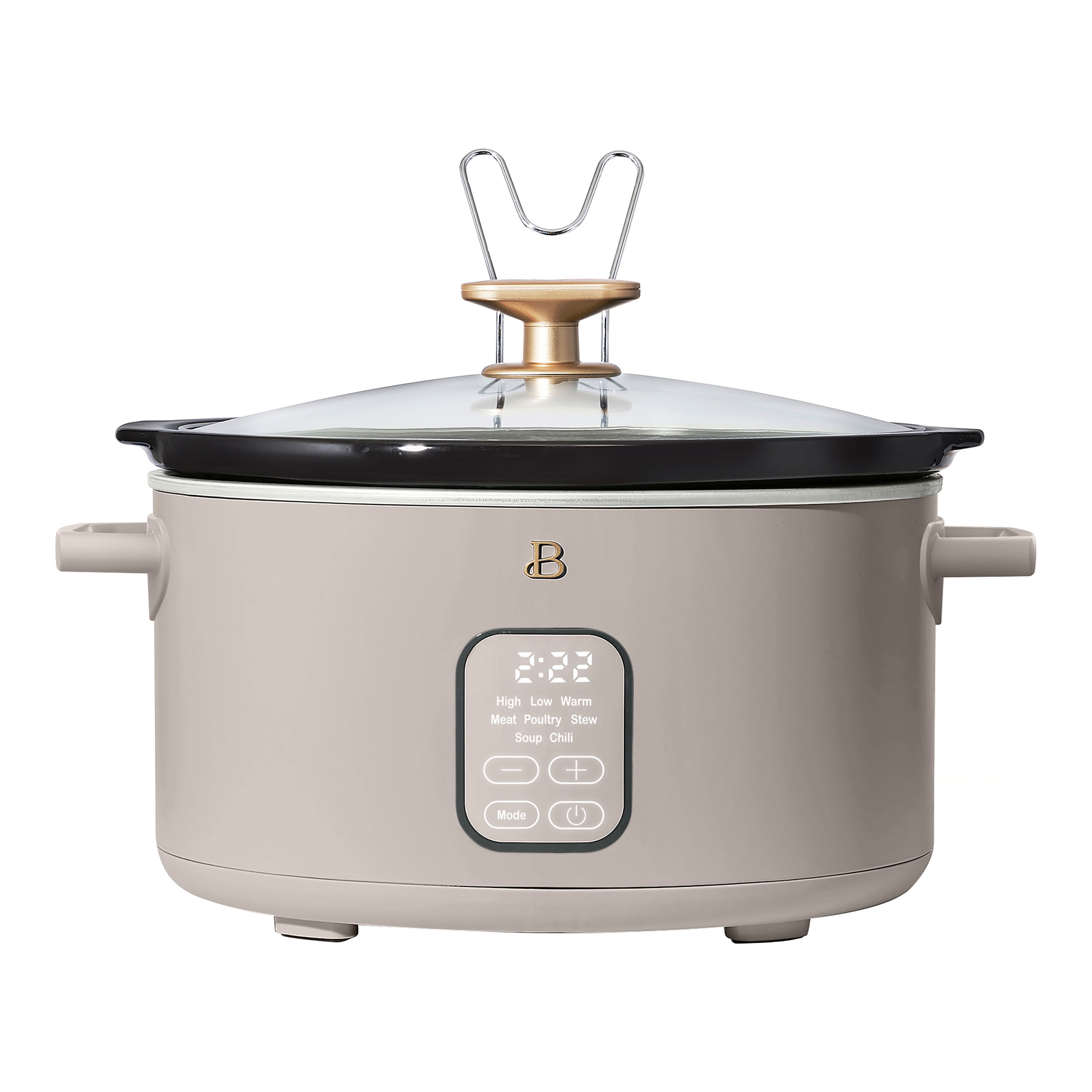 Beautiful 6 Qt Programmable Slow Cooker, Porcini Taupe by Drew Barrymore - Walmart.com