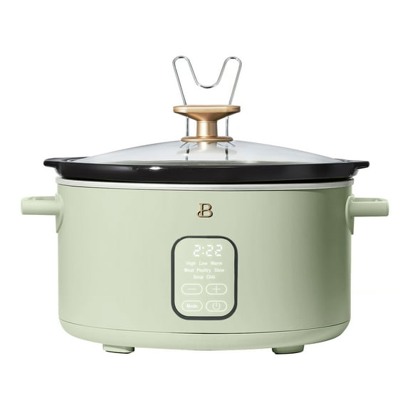 Beautiful 6 Qt Programmable Slow Cooker, Sage Green by Drew Barrymore