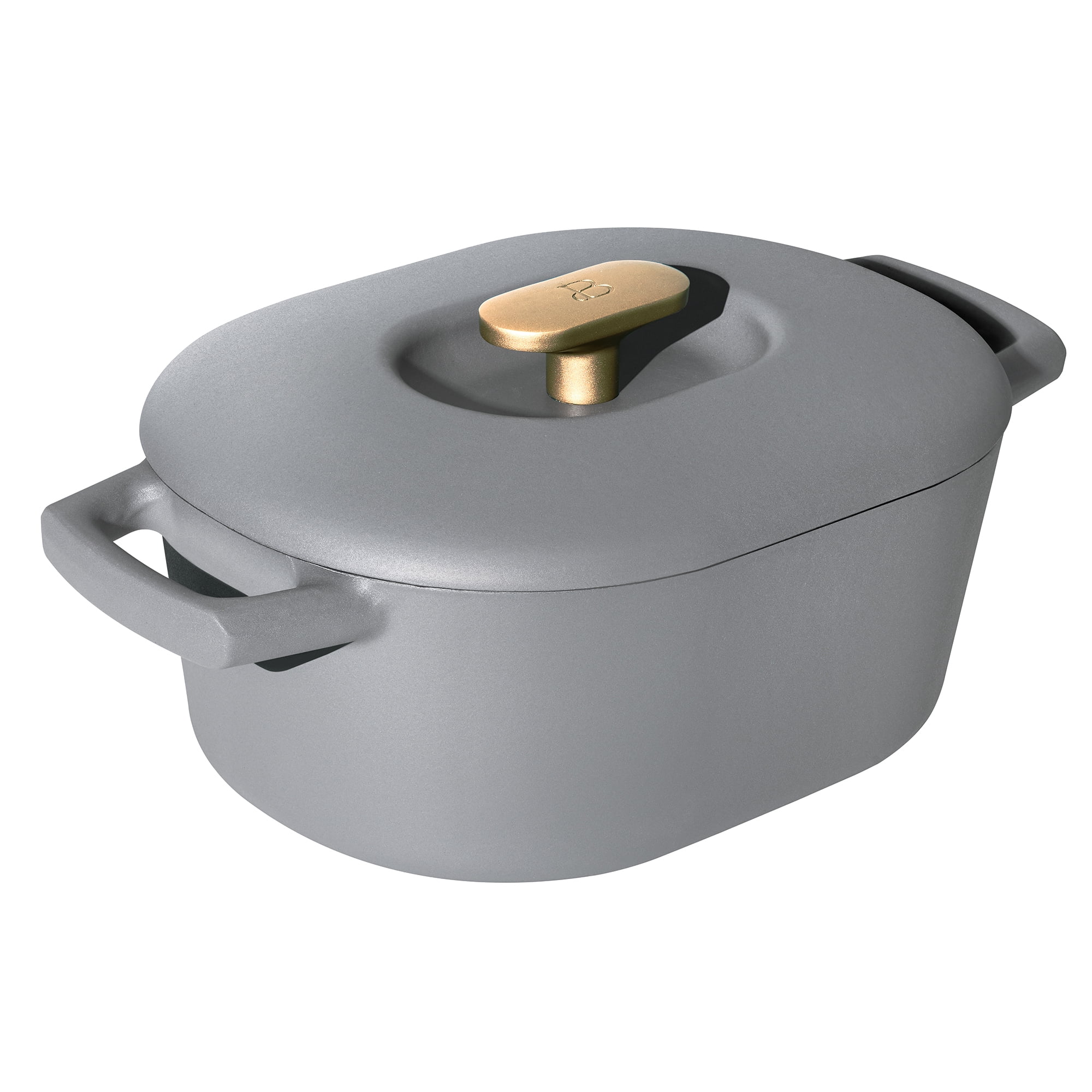 Beautiful 6 Quart Enamel Dutch Oven, Gray Smoke by Drew Barrymore - Walmart.com