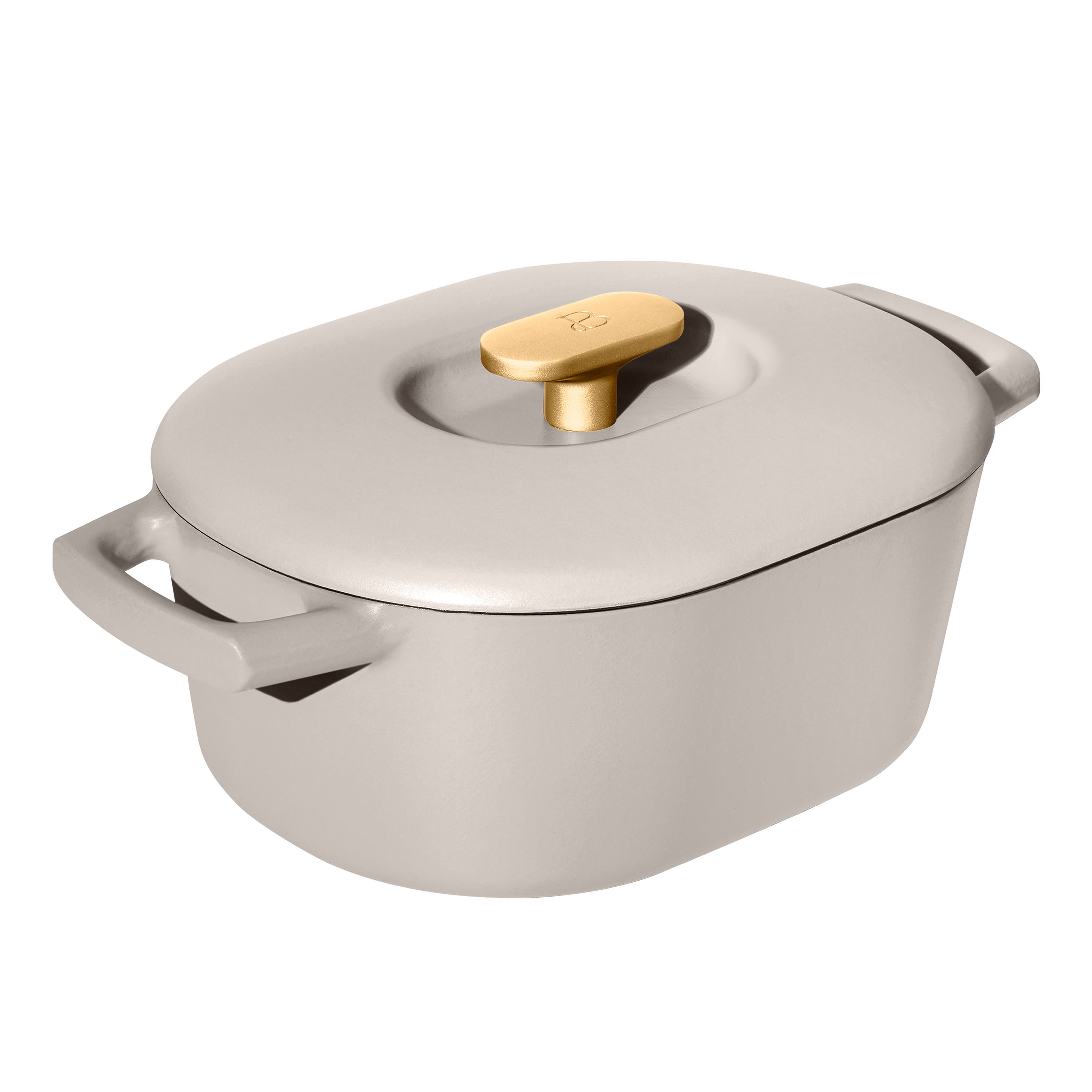 Beautiful 6 Quart Enamel Dutch Oven, Porcini Taupe by Drew Barrymore ...