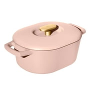 Beautiful by Drew Barrymore 6 qt Enamel Dutch Oven, Rose