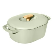 Beautiful by Drew Barrymore 6 qt Enameled Cast Iron Dutch Oven, Sage Green