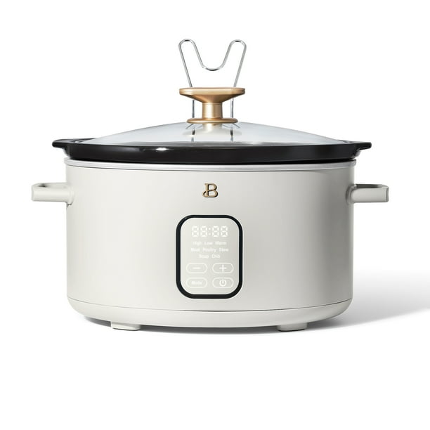 6 Quart White Slow Cooker