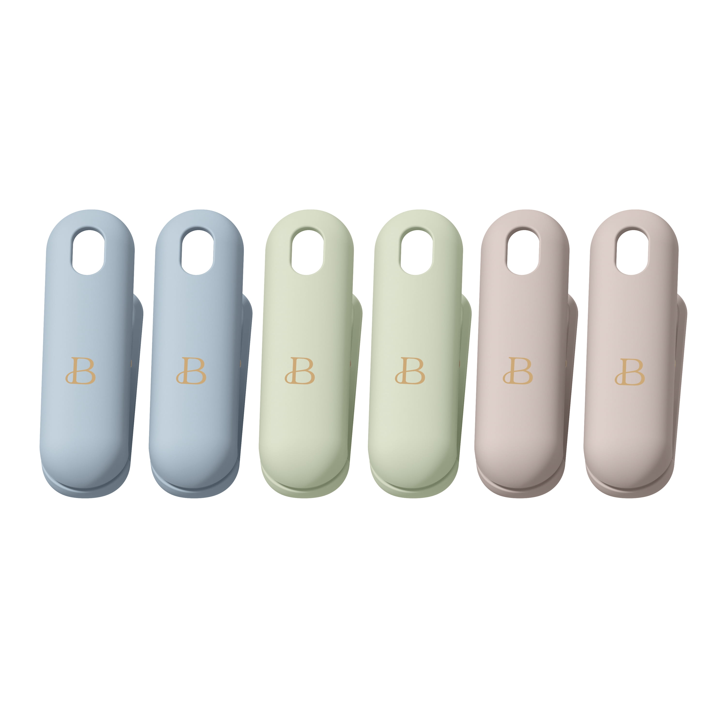 Beautiful 6-Piece Magnetic Chip Clip Set, Assorted Colors by Drew Barrymore