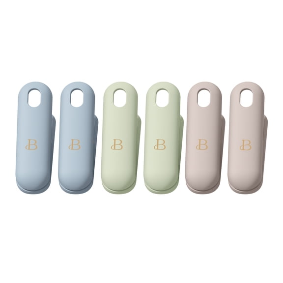Beautiful 6-Piece Magnetic Chip Clip Set, Assorted Colors by Drew Barrymore