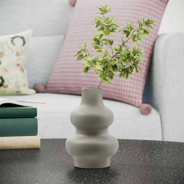 Beautiful Ceramic Bubble Vase by Drew Barrymore, 7", Porcini Taupe