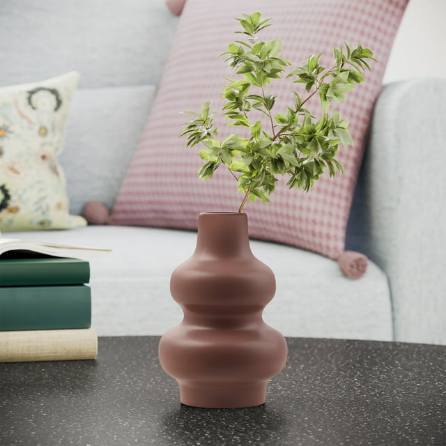Beautiful Ceramic Bubble Vase by Drew Barrymore, 7", Rosé Pink