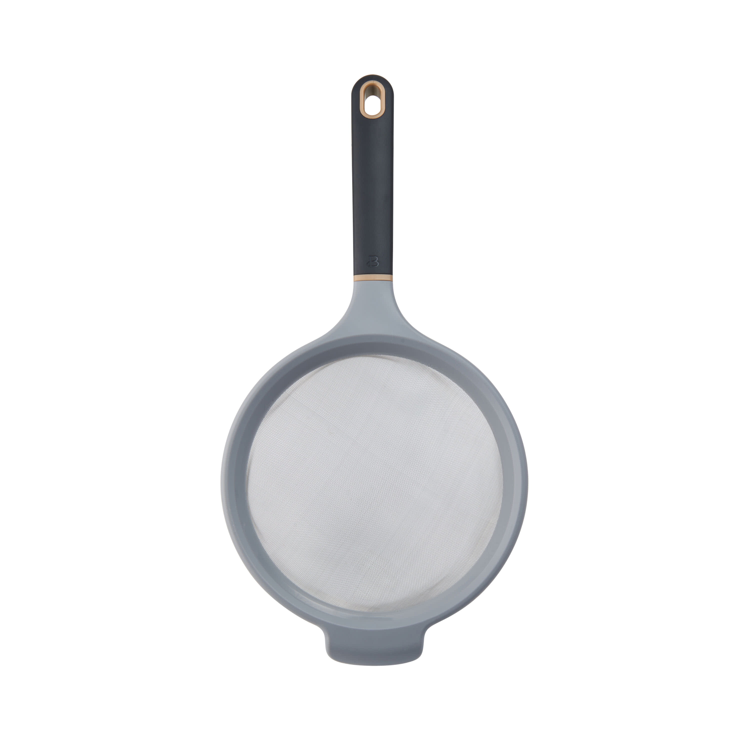 Beautiful 7-inch Mesh Strainer with Lip in Black Sesame by Drew Barrymore