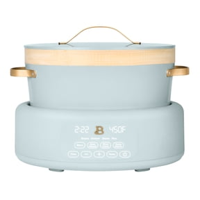 Beautiful 10-in-1, 8 Qt Multi-Cooker with Bamboo Steamer Insert, 7 Preset Functions, and EverGood Ceramic Nonstick Coating, Hydrangea by Drew Barrymore