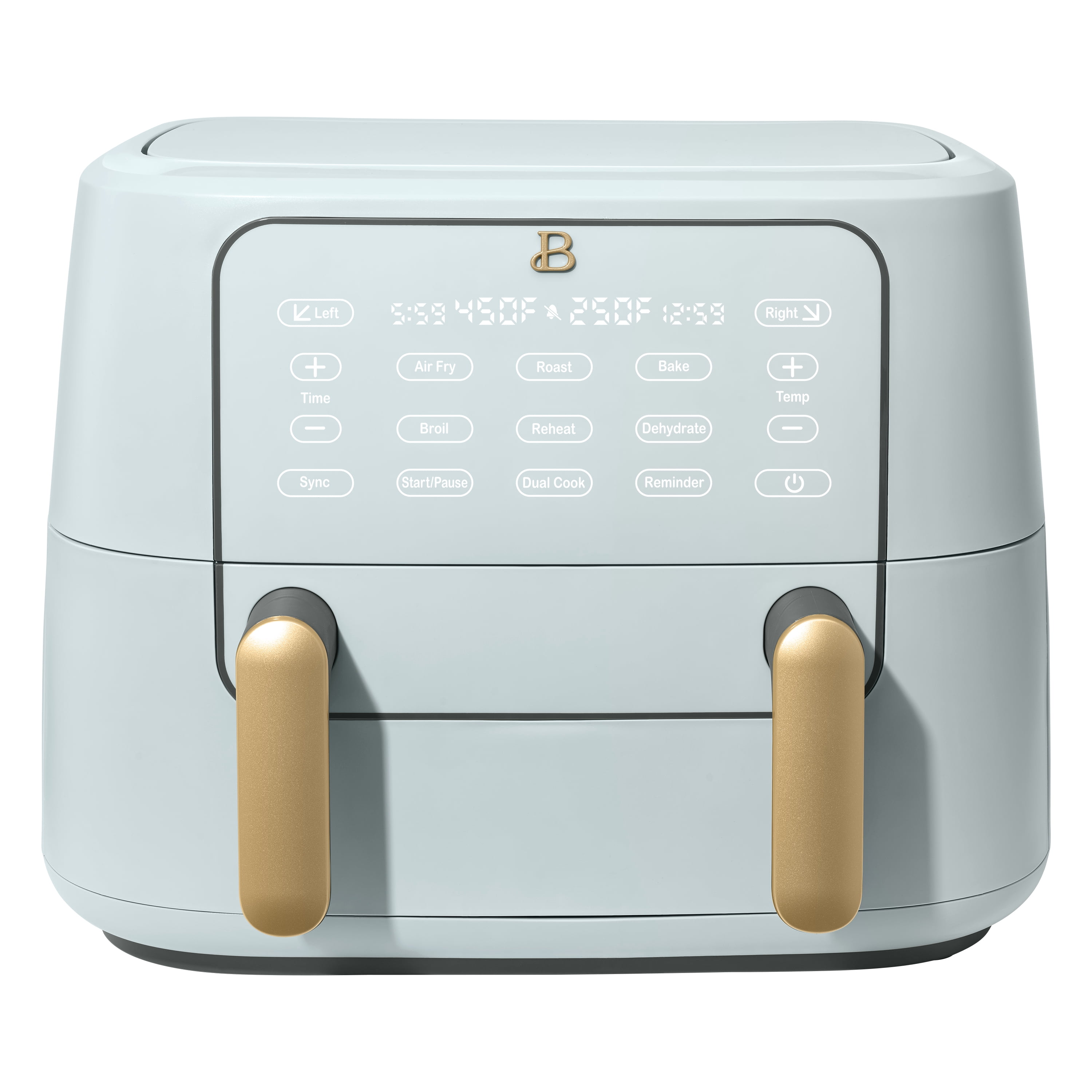 Beautiful 9 Qt TriZone Dual Basket Air Fryer, EverGood™ Ceramic