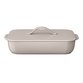 Beautiful by Drew Barrymore Covered Stoneware Baking Dish, 9 in x 13 in, Porcini Taupe