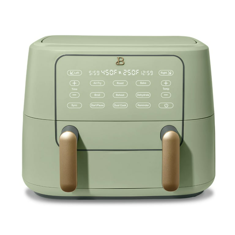 Beautiful 6 Quart Touchscreen Air Fryer Sage Green by Drew Barrymore